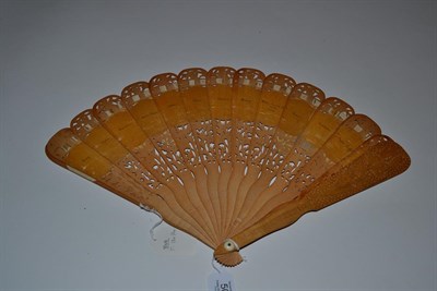 Lot 5097 - A Wood Brisé Autograph Fan, with links to Switzerland, later 19th century, the thirteen inner...
