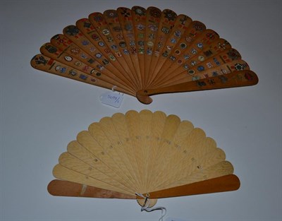Lot 5098 - 1914-1915 Welt-Krieg (Meaning World War in German), A Brisé Fan with stained wood guards, the...