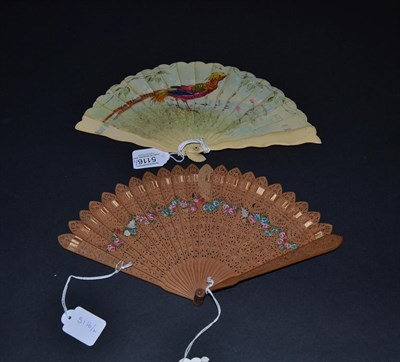 Lot 5116 - A Small Pierced Wood Brisé Fan, circa 1820's, with barrel head, the sticks with pointed tips,...