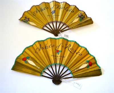 Lot 5186 - Bourjois: An Example Each of the Gold Paper Fan for ''Ashes of Roses'' and its Companion,...