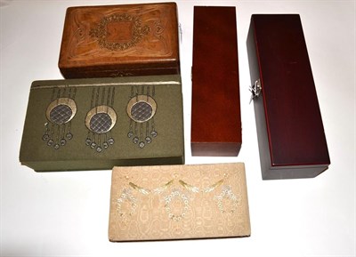 Lot 5191 - Fan Storage Boxes: An assortment of empty boxes, two with catches,  previously used for storing...