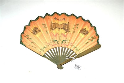 Lot 5204 - Hotel and Restaurant Edouard VII, Paris: A Good Printed Early 20th Century Paper Advertising Fan of