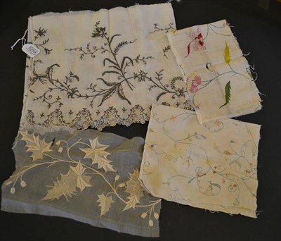 Lot 5259 - Fine 18th Century Dress Flounces and Fragments, to include a fine white cotton flounce with...