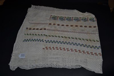 Lot 5312 - A Rare 19th Century European Knitting Sampler, also incorporating fine beadwork. The central...