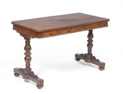 Lot 1321 - A Victorian Mahogany Centre Table, mid 19th century, the rectangular top with reeded edge above two