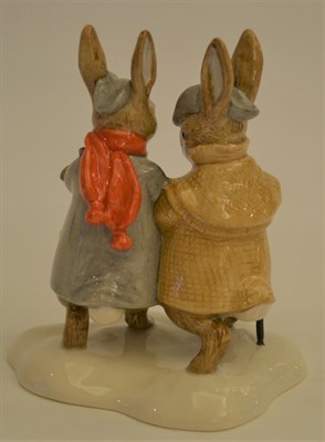Lot 7 - Beswick Beatrix Potter 'Two Gentleman Rabbits', model No. 4210, backstamp BP-11a, with box