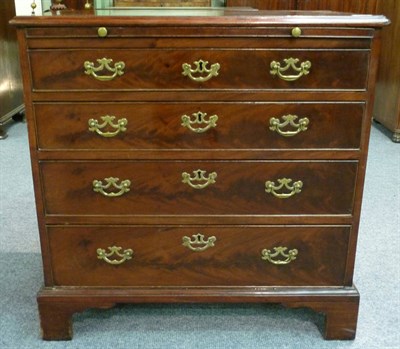 Lot 1325 - A Mahogany Crossbanded Chest of Small Proportions, 18th century in part, the rectangular top...