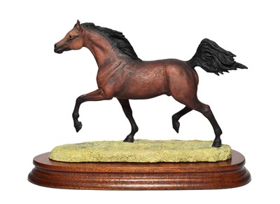 Lot 44 - Border Fine Arts 'Arab Stallion' (Trotting, Style Two), model No. L135C by Anne Wall, limited...