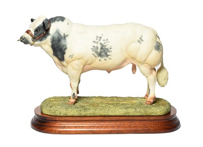 Lot 45 - Border Fine Arts 'Belgian Blue Bull' (Style One), model No. B0406 by Ray Ayres, limited edition...