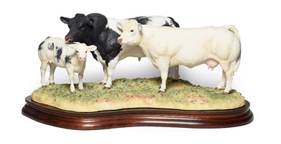 Lot 51 - Border Fine Arts 'Belgian Blue Family Group', model No. B0771A by Kirsty Armstrong, limited edition