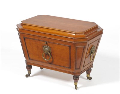 Lot 1332 - An Early Victorian Mahogany Cellaret, mid 19th century, of sarcophagus form, the moulded lid...