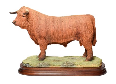 Lot 111 - Border Fine Arts 'Highland Bull' (Style Three), model No. B0808 by Jack Crewdson, limited...