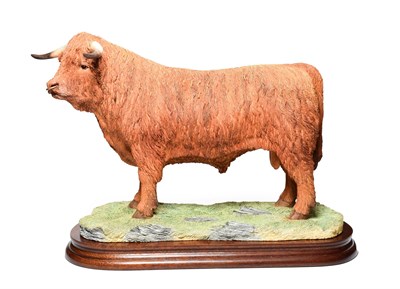 Lot 112 - Border Fine Arts 'Highland Bull' (Style Three), model No. B0808 by Jack Crewdson, limited...