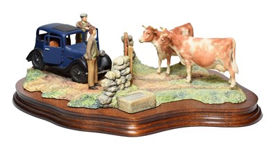 Lot 115 - Border Fine Arts 'Viewing the Practice', James Herriot model No. JH8, on wood base