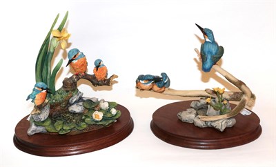 Lot 118 - Border Fine Arts Kingfisher Models Comprising: 'Halcyon Days' (Kingfishers), model No. L115 by...