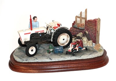 Lot 122 - Border Fine Arts 'Like Father Like Son', model No. B0859 by Ray Ayres, on wood base, with box...