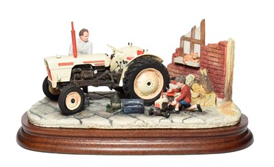 Lot 123 - Border Fine Arts 'Like Father Like Son', model No. B0859 by Ray Ayres, on wood base, with box...