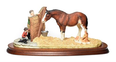 Lot 132 - Border Fine Arts 'Next Generation' (Mare, Foal, Man and Boy), model No. B0201 by Anne Wall, limited