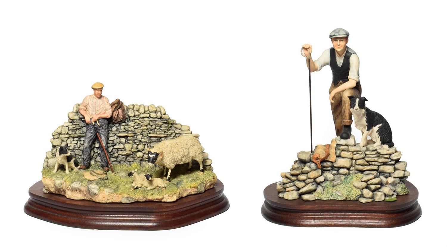 Lot 146 - Border Fine Arts 'Safe Delivery' (Shepherd with Ewe Lambing), model No. JH96 by Ray Ayres,...