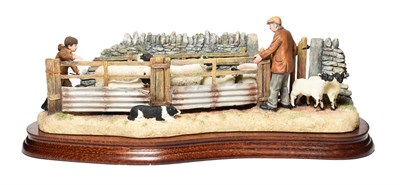 Lot 149 - Border Fine Arts 'Shedding Lambs', model No B0769 by Ray Ayres, limited edition 463/1250, on...