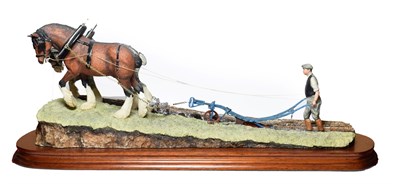 Lot 161 - Border Fine Arts 'Stout Hearts', model No. JH34 by Ray Ayres, on wood base, with box