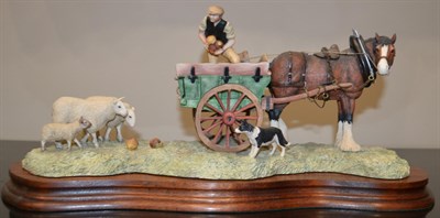 Lot 170 - Border Fine Arts 'Supplementary Feeding' (Tip Cart), model No. JH57 by Anne Butler, limited edition