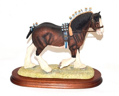 Lot 191 - Border Fine Arts 'Victory at The Highland' (Clydesdale Stallion, Standard Edition), model No. L149D