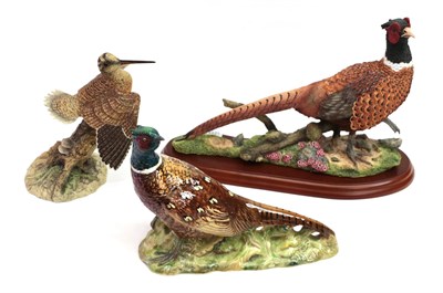 Lot 205 - Border Fine Arts 'Woodcock', model No. 085 by James Harvey and 'Pheasant', model No. A1475 by...