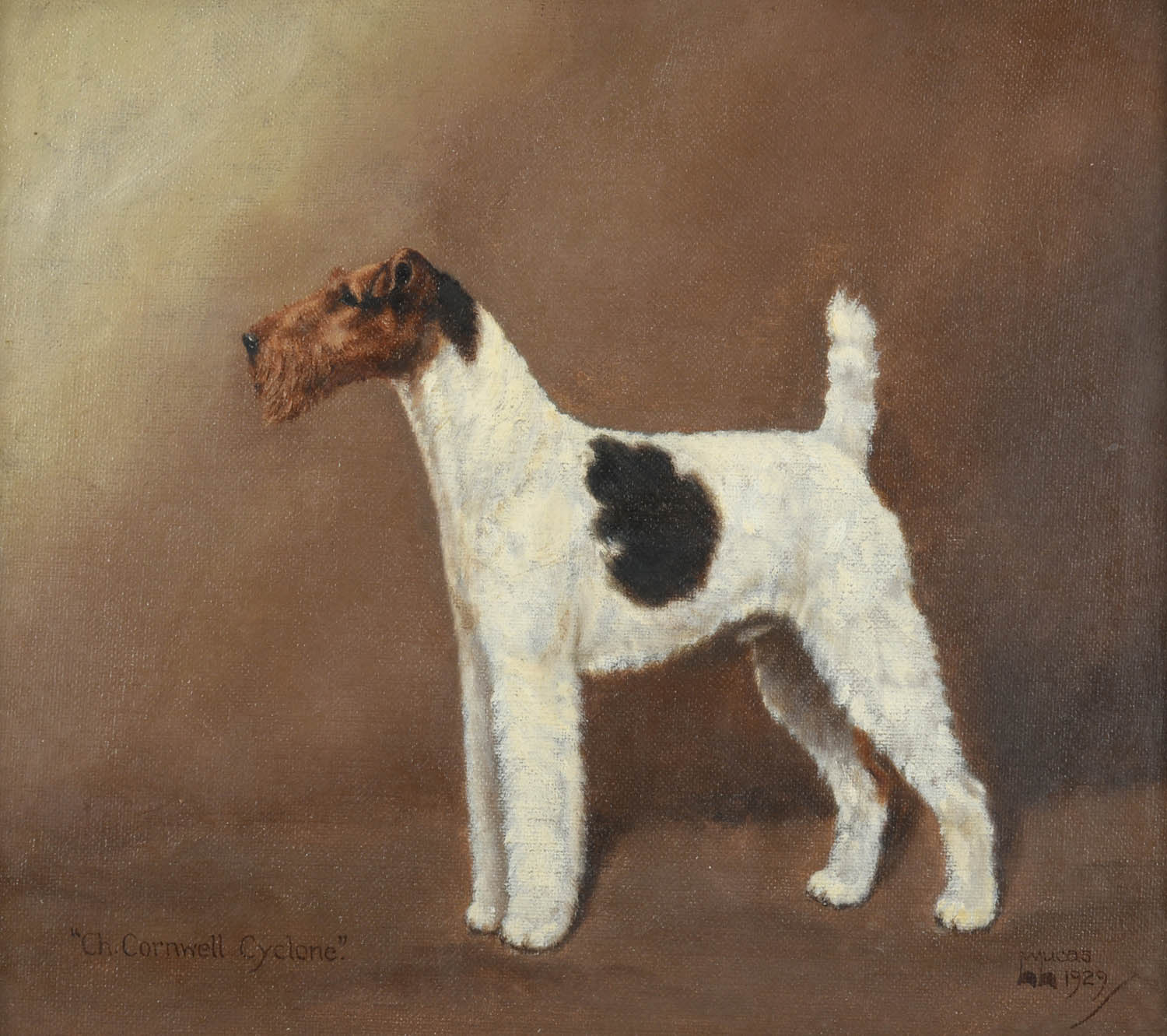 Lot 1048 - William Lucas Lucas (20th century) ''Ch Cornwell Cyclone'' - Wire Haired Fox Terrier Signed,...