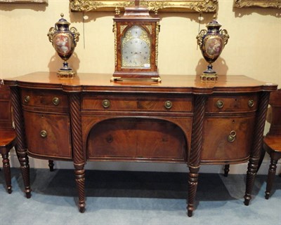 Lot 1348 - A Regency Mahogany, Boxwood, Ebony Strung and Rosewood Crossbanded Sideboard, early 19th...