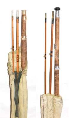 Lot 3047 - A Hardy ''Hollolite'' 3 Section Cane Trout Fly Rod, 9' along with a Fallow's ''McLaren'' 3...