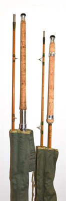 Lot 3050 - A Hardy ''Marksman'' 2 Section Cane Spinning Rod, 8'-6'' long and a Hardy ''Wanless (9/10lb)''...