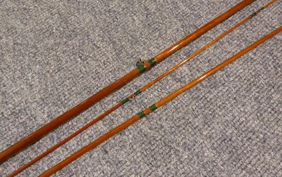 Lot - A Hardy Greenheart fly fishing rod