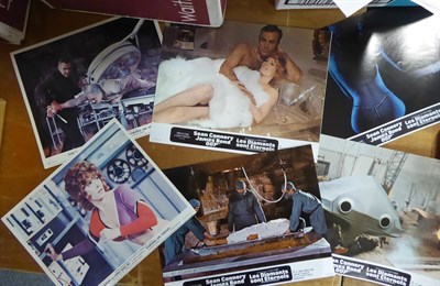 Lot 3110 - James Bond 007 Diamonds Are Forever Five Colour Lobby Cards together with twelve French lobby cards