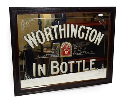 Lot 3144 - Worthington In Bottle Mirror with India Pale Ale crest to centre 27x21'', 69x53cm