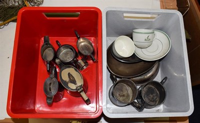 Lot 3147 - Brocklebank Metalware Group tea pot, coffee pot, milk jug, two sugar bowls and a napkin ring;...