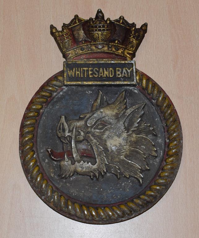 Lot 3161 - Ships Crest HMS Whitesand Bay Bay class anti-aircraft frigate