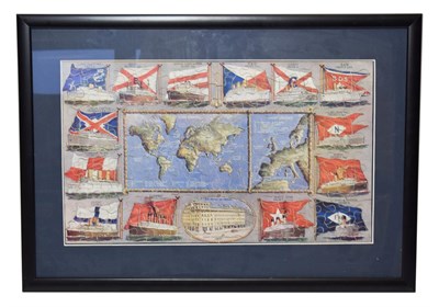 Lot 3164 - Thomas Cook Jigsaw depicting a central world map with 'Long' and 'Short' cruises marked...