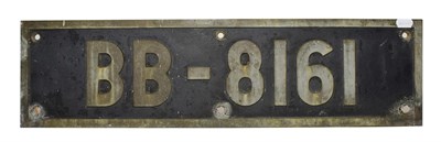 Lot 3176 - French Locomotive Numberplate BB 8161