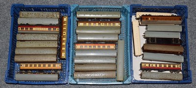 Lot 3191 - Hornby Dublo 2/3 Rail Coaches a collection of 32 assorted coaches including three LNER examples...