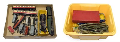 Lot 3196 - Hornby Dublo 3 Rail Locomotives And Rolling Stock including Mallard BR 60022 and 2-6-4T BR...