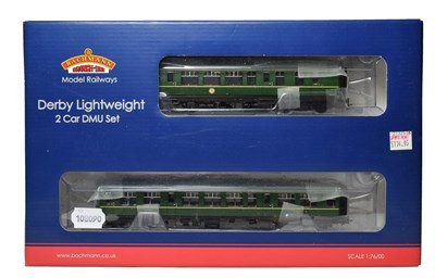 Lot 3247 - Bachmann OO Gauge 32516A Derby Lightweight Two Car DMU BR green with speed whiskers 8DCC 6DCC...