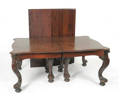 Lot 1378 - An Impressive Victorian Mahogany Extending Dining Table, circa 1860, the serpentine shaped top...