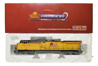 Lot 3265 - Broadway Limited Paragon Series HO Gauge 2466 GE AC6000 Union Pacific Locomotive 7391 fitted...