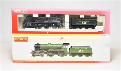Lot 3290 - Hornby (China) OO Gauge Locomotives  R2742 Schools Class Southern 903 Charterhouse and R2836...