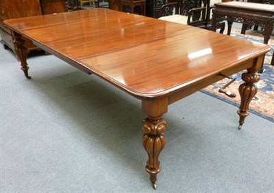 Lot 1381 - A Victorian Mahogany Extending Dining Table, 3rd quarter 19th century, the rounded rectangular...