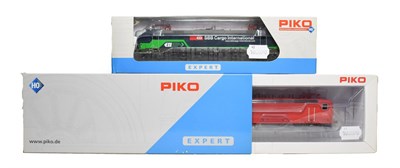 Lot 3329 - Piko Expert HO Gauge 2 Rail 51710 BR 143 Electric Locomotive red livery and 59976 BR 193...
