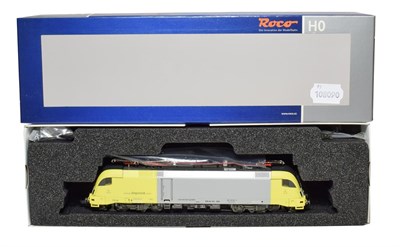 Lot 3362 - Roco HO Gauge 2 Rail 73534 MRCE ES 64 U2-095 Locomotive www.dispolok yellow/grey livery (E box E-G)