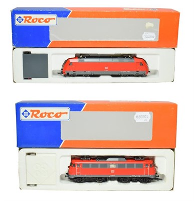 Lot 3368 - Roco HO Gauge 2 Rail Locomotives 43740 BR 101 001-6 DB and 63700 DB 110 320-9, both red livery...