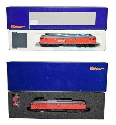 Lot 3369 - Roco HO Gauge 2 Rail Locomotives 62867 DBAG 234 545-2 and 63916 NS RN232 909-2 Railion both red...